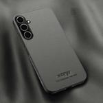 For Samsung Galaxy S25+ 5G HUIYI Leather Magnetic Phone Case(Grey)