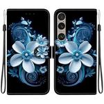 For Sony Xperia 1 VI Crystal Texture Colored Drawing Leather Phone Case(Black Orchid)