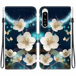 For Sony Xperia 5 VI Crystal Texture Colored Drawing Leather Phone Case(Magnolia)