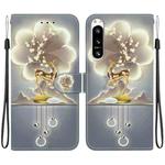 For Sony Xperia 5 VI Crystal Texture Colored Drawing Leather Phone Case(Sika Deer)