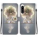 For Sony Xperia 5 VI Crystal Texture Colored Drawing Leather Phone Case(Elephants)