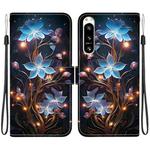 For Sony Xperia 5 VI Crystal Texture Colored Drawing Leather Phone Case(Little Lantern Flower)