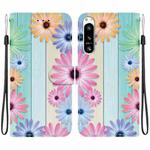 For Sony Xperia 5 VI Crystal Texture Colored Drawing Leather Phone Case(Sunflowers)