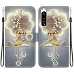 For Sony Xperia 10 VI Crystal Texture Colored Drawing Leather Phone Case(Sika Deer)