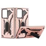 For Samsung Galaxy Note20 Ultra Shockproof TPU + PC Protective Case with Holder(Rose Gold)