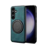For Samsung Galaxy S25+ 5G Denior A14 Skin Feel Rotating Holder MagSafe Phone Case(Blue)