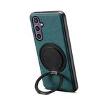 For Samsung Galaxy S23 FE 5G Denior A14 Skin Feel Rotating Holder MagSafe Phone Case(Blue)