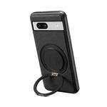 For Google Pixel 7a Denior A14 Skin Feel Rotating Holder MagSafe Phone Case(Black)