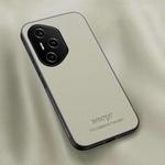 For Honor 300 Pro HUIYI Leather Magnetic Phone Case(White)