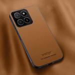For Honor X5b HUIYI Leather Magnetic Phone Case(Brown)