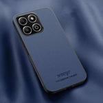 For Honor X6b HUIYI Leather Magnetic Phone Case(Blue)