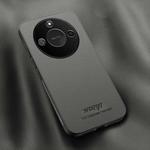 For Honor X60 HUIYI Leather Magnetic Phone Case(Grey)