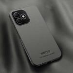 For Honor X60i HUIYI Leather Magnetic Phone Case(Grey)