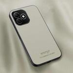 For Honor X60i HUIYI Leather Magnetic Phone Case(White)