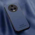 For Honor Magic5 HUIYI Leather Magnetic Phone Case(Blue)