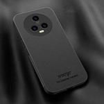 For Honor Magic5 HUIYI Leather Magnetic Phone Case(Black)