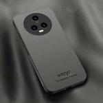For Honor Magic5 HUIYI Leather Magnetic Phone Case(Grey)