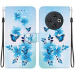 For Tecno Spark 30C Crystal Texture Colored Drawing Leather Phone Case(Blue Butterflies)