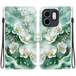 For Infinix Hot 50i / Smart 9 Crystal Texture Colored Drawing Leather Phone Case(Jade Flowers)