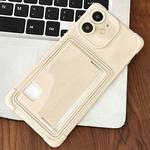 For iPhone 11 Macaron Color Side Card Slot TPU Phone Case(White)