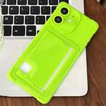 For iPhone 11 Macaron Color Side Card Slot TPU Phone Case(Green)