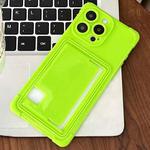 For iPhone 12 Pro Max Macaron Color Side Card Slot TPU Phone Case(Green)