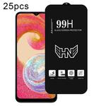 For Samsung Galaxy M04 25pcs High Aluminum Large Arc Full Screen Tempered Glass Film