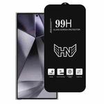 For Samsung Galaxy S25 Ultra 5G 0.18mm High Aluminum Large Arc Full Screen Tempered Glass Film, Support Fingerprint Unlocking