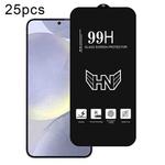 For Samsung Galaxy S24+ 5G 25pcs 0.18mm High Aluminum Large Arc Full Screen Tempered Glass Film, Support Fingerprint Unlocking