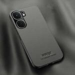 For vivo iQOO Neo9 HUIYI Leather Magnetic Phone Case(Grey)
