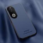 For vivo S20 HUIYI Leather Magnetic Phone Case(Blue)