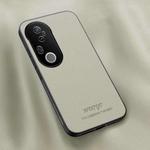 For vivo S20 Pro HUIYI Leather Magnetic Phone Case(White)