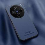 For vivo X200 HUIYI Leather Magnetic Phone Case(Blue)