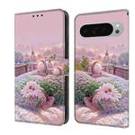 For Google Pixel 9 Pro XL Fresh Painted Leather Phone Case(Garden)