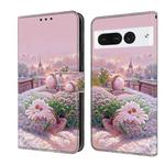 For Google Pixel 7 Pro Fresh Painted Leather Phone Case(Garden)