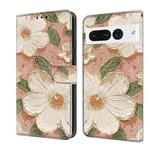 For Google Pixel 7 Pro Fresh Painted Leather Phone Case(Sunflower)