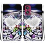 For Motorola Edge 50 Fusion Crystal Texture Colored Drawing Leather Phone Case(Heart Shaped)