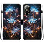 For Realme C67 4G Global Crystal Texture Colored Drawing Leather Phone Case(Little Lantern Flower)