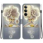 For Realme C75 Crystal Texture Colored Drawing Leather Phone Case(Sika Deer)