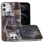 For iPhone 12 / 12 Pro Painted Pattern TPU Protective Case(Cat Tiger)