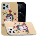 For iPhone 12 / 12 Pro Painted Pattern TPU Protective Case(Unicorn)