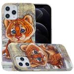 For iPhone 12 / 12 Pro Painted Pattern TPU Protective Case(Tiger)