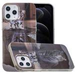 For iPhone 12 / 12 Pro Painted Pattern TPU Protective Case(Cat Tiger)