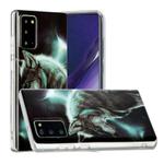 For Samsung Galaxy Note20 Painted Pattern TPU Protective Case(Night Sky Wolf)