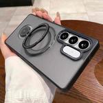 For Samsung Galaxy S25+ 5G Rotation Holder MagSafe Phone Case(Black)