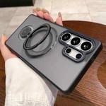 For Samsung Galaxy S25 Ultra 5G Rotation Holder MagSafe Phone Case(Black)