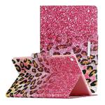 For Amazon Fire HD 10 (2017) Painted Pattern Horizontal Flip Leather Case with Holder(Leopard Powder Sand)