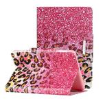 For Amazon Fire HD 8 (2020) Painted Pattern Horizontal Flip Leather Case with Holder(Leopard Powder Sand)