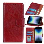 For iPhone SE 2022 / SE 2020 Napa Texture Horizontal Flip Leather Case with Holder & Card Slot & Wallet(Red)