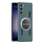 For Samsung Galaxy S23+ 5G All-inclusive Lens Frameless Graphene Cooling Phone Case(Navy Blue)